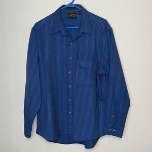 Vintage Oakton Limited Flannel Button Up Shirt Men's XL Multicolor Single Stitch